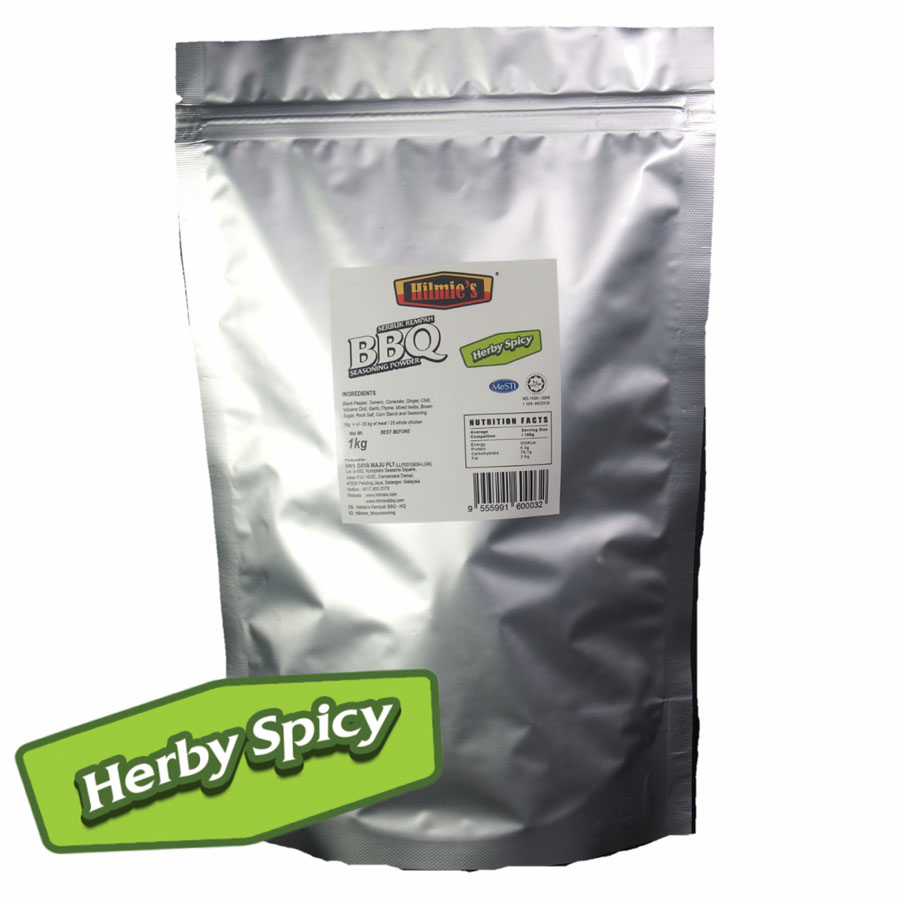 Serbuk Rempah bbq HILMIE'S (Herby Spicy - 1kg) (6 Units Per Carton)