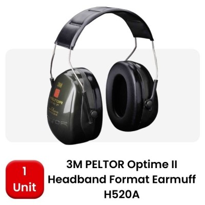 3M H520A-407-GQ (CE) PELTOR OPTIME II HEADBAND FORMAT EARMUFF