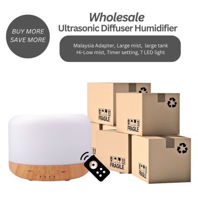 500ml MUJI Style Essential Oil Aroma Diffuser Malaysia Adaptor Air Humidifier Aroma Diffuser Aromatherapy LED Humidifier