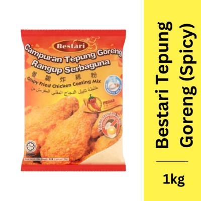 Bestari Fried Chicken Flour Spicy 1kg [KLANG VALLEY ONLY]