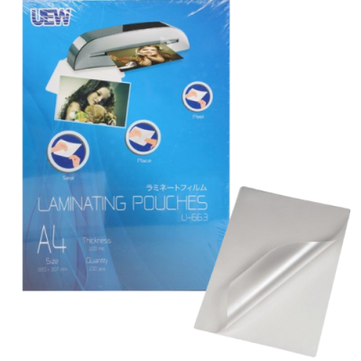 A4 Laminate Film - UEW Poucher Film A4 100mic U-663 100's