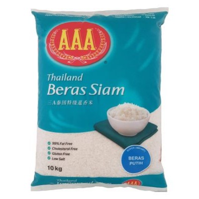 SIAM AAA Rice 10kg [KLANG VALLEY ONLY]