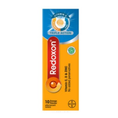 BAYER REDOXON TRIPLE ACTION EFFERVESCENT ORANGE TAB 10'S