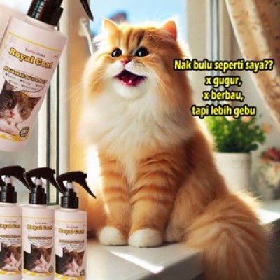 AzfaRich Cat Royal Coat Ubat Kucing Bulu dan Kulit 200ml x 6