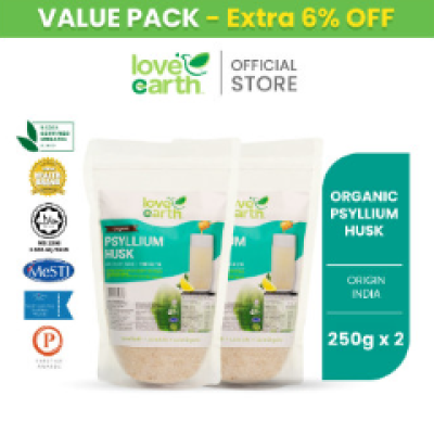 Twin Pack Organic Psyllium Husk 250g