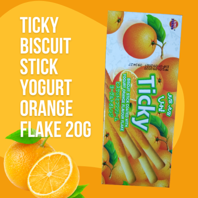 TICKY ORANGE WITH YOGURT FLAKE 20G (144 Units Per Carton)