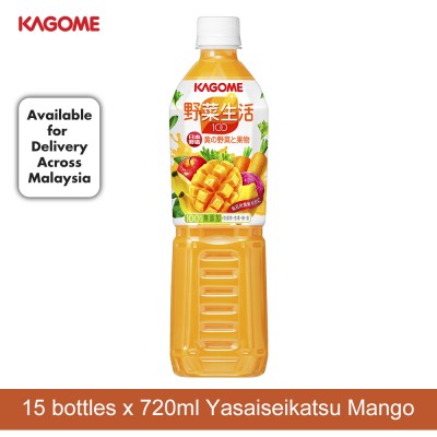 KAGOME YASAISEIKATSU MANGO 720ML X 15