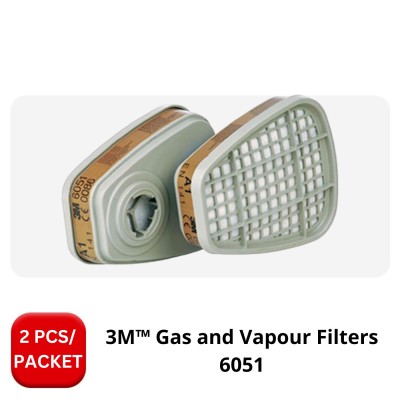 3M 6051 GAS & VAPOUR FILTER (2 PIECES per PACKET)