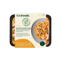 Brown Rice Chicken Paella with Prawns, Squids and Green Peas - LARGE (465 G)