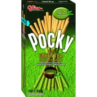POCKY Green Tea Matcha 35gm pack ( 10 packs per carton )
