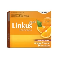 Herbion Linkus Sugar-Free Cough Lozenges Orange Flavor 18s (Tidak Mengandungi Gula)