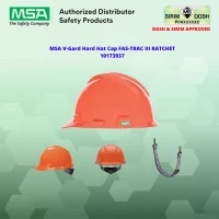 MSA V-Gard Protective Cap FAS-TRAC III RATCHET 10173937, Orange, Sirim and Dosh Approved