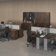 B18-Q-4L Office Workstation Table Cluster Of 4 Seater