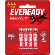 EVEREADY Battery Size AAA, 4, pack
