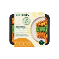 Herb Chicken with Roasted Potatoes, French Beans and Harissa Sauce - LARGE (445g)