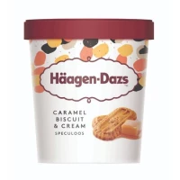 Haagen-Dazs Caramel Biscuit & Cream Speculoos Ice Cream 473ml Pint (8 pints per carton) Imported from France