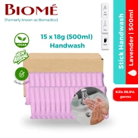 [Carton 15x18g] Biome Handwash Stick Antibacterial 18g=500ml Lavender