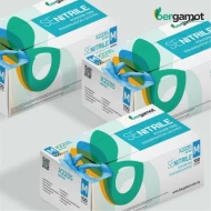 BERGAMOT SE NITRILE POWDER FREE EXAMINATION GLOVES 100'S SIZE L-BOX