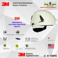 3M SecureFit Safety Helmet, X5501NVE-CE, Non-vented, White, CE 4, Sirim and Dosh Approved