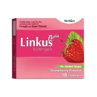 Herbion Linkus Sugar-Free Cough Lozenges Strawberry Flavor 18s (Tidak Mengandungi Gula)