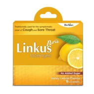 Herbion Linkus Sugar-Free Cough Lozenges Honey Lemon Flavor 9s (Tidak Mengandungi Gula)