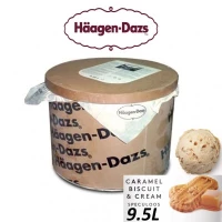 Haagen-Dazs Caramel Biscuit & Cream Ice Cream 9.5L Tub (sold per tub) Imported from France
