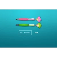 MOP TOPPERS - Stylus Ball Pen w  Screen Cleaner  (500 Units Per Carton)