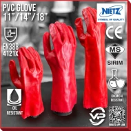VPRO PPE GLOVE PICASAF NIETZ PCPVCG RED PVC GLOVES INTERLOCK LINING   WATER RESISTANT GLOVE