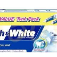 Fresh & White Toothpaste 225g x 2's (Twin Pack) Assorted - Extra Cool Mint