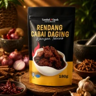 SAMBAL OPAH - TRAVEL PACK - RENDANG CABAI DAGING WARISAN TOKNAB 180gram