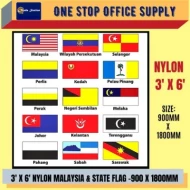 MALAYSIA FLAG   STATE FLAG    3' X 6' (90CM X 180 CM)   NYLON FLAG   BENDERA MALAYSIA   BENDERA NEGERI - MELAKA