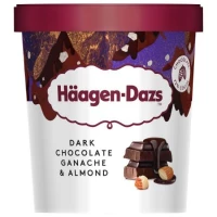 Haagen-Dazs Dark Chocolate Ganache & Almond Ice Cream 473ml Pint (8 pints per carton) Imported from France