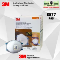 3M Particulate Respirator 8577, P95, with Valve and Nuisance Level Organic Vapor Relief, Sirim and Dosh Approved (8box per Carton)