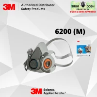 3M Half Facepiece Reusable Respirator 6200, Medium, CE, Sirim and Dosh Approved.