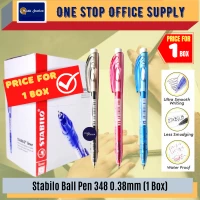 Stabilo 348 Pen Box  - 0.38mm ( Blue)