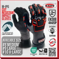 VPRO PPE GLOVE M-SAFE M-IPG CUT RESISTANT IMPACT GLOVE W GLOVE CLIP LIGHTWEIGHT BREATHABLE ABRASION RESISTANT SARUNG TANGAN KERJA MURAH