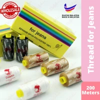 Dolphin Sewing Thread for Jeans 200 Meter WHITE