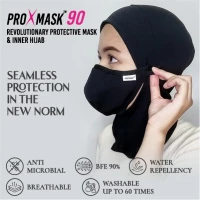 PROXMASK 90 Antimicrobial Reusable Face Mask With Inner Hijab - One Size