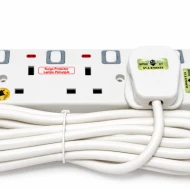 3 Gang 5 Meter Extension Socket White with Switch [SIRIM]