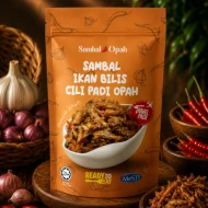 SAMBAL OPAH - TRAVEL PACK - SAMBAL IKAN BILIS CILI PADI OPAH 150gram