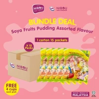 Nibou (NBI) DADIH Soya Fruits Pudding with Nata (Mix) (Free 4 Cups) (35gm x 16's x 15)
