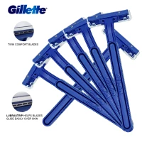 Gillette Shaver Disposable Twin Blade Blue Good News Shaver , Pisau Cukur Pakai Buang Pencukur Disposable Razor