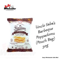 POPPADOMS - BARBEQUE 50G -  Pouch Bag