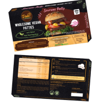 WHOLESOME VEGAN PATTIES - SOVRANO PATTY [Vegetarian, Frozen, Vegan & Halal | Burger  Patty] (25 Unit per Carton)